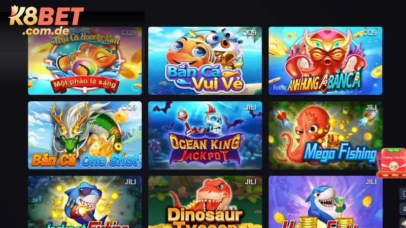Bắn cá K8BET – Thế giới săn thưởng sôi động