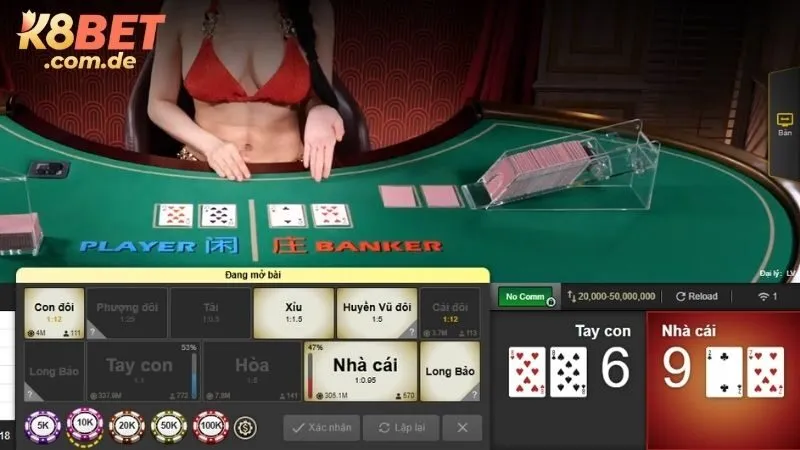 Đánh gấp thếp bài Baccarat