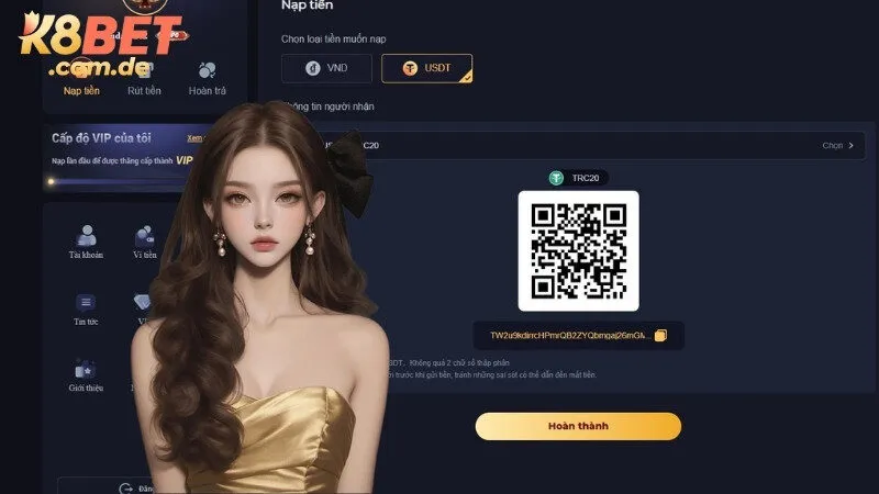 Nạp tiền K8BET bằng USDT