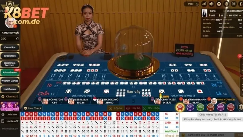Những ưu điểm khi chơi Tài Xỉu K8BET
