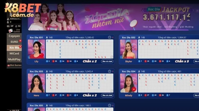 Xóc Đĩa Online – Độc quyền tại Casino K8BET